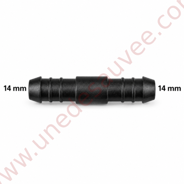 RACCORD DROIT UNIVERSEL TUYAU / DURITE LONGUEUR 70 MM - DIAMÈTRE 14 MM