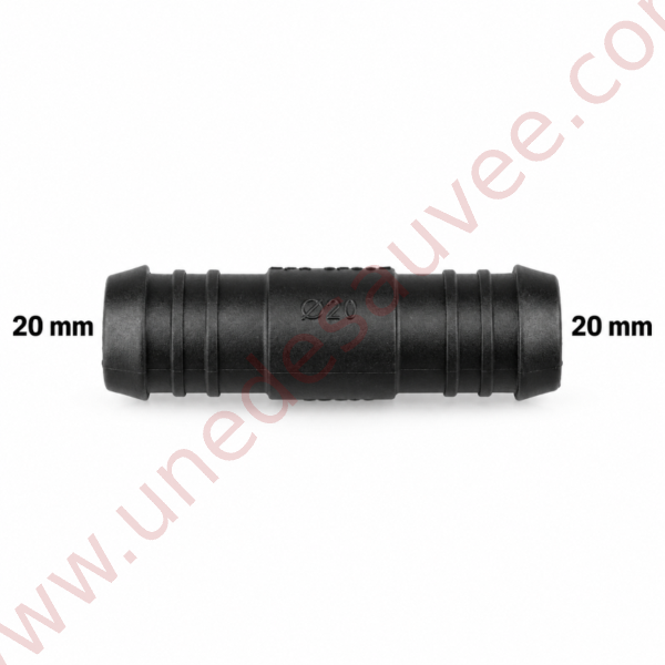 RACCORD DROIT UNIVERSEL TUYAU / DURITE LONGUEUR 70 MM - DIAMÈTRE 20 MM